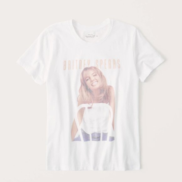 NWT Abercrombie & Fitch - Britney Spears Relaxed Graphic Tee - Picture 2 of 6